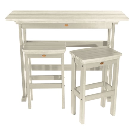 Highwood Usa Lehigh 3pc Bar Height Outdoor Patio Furniture Balcony Set AD-KITBALC2-WAE